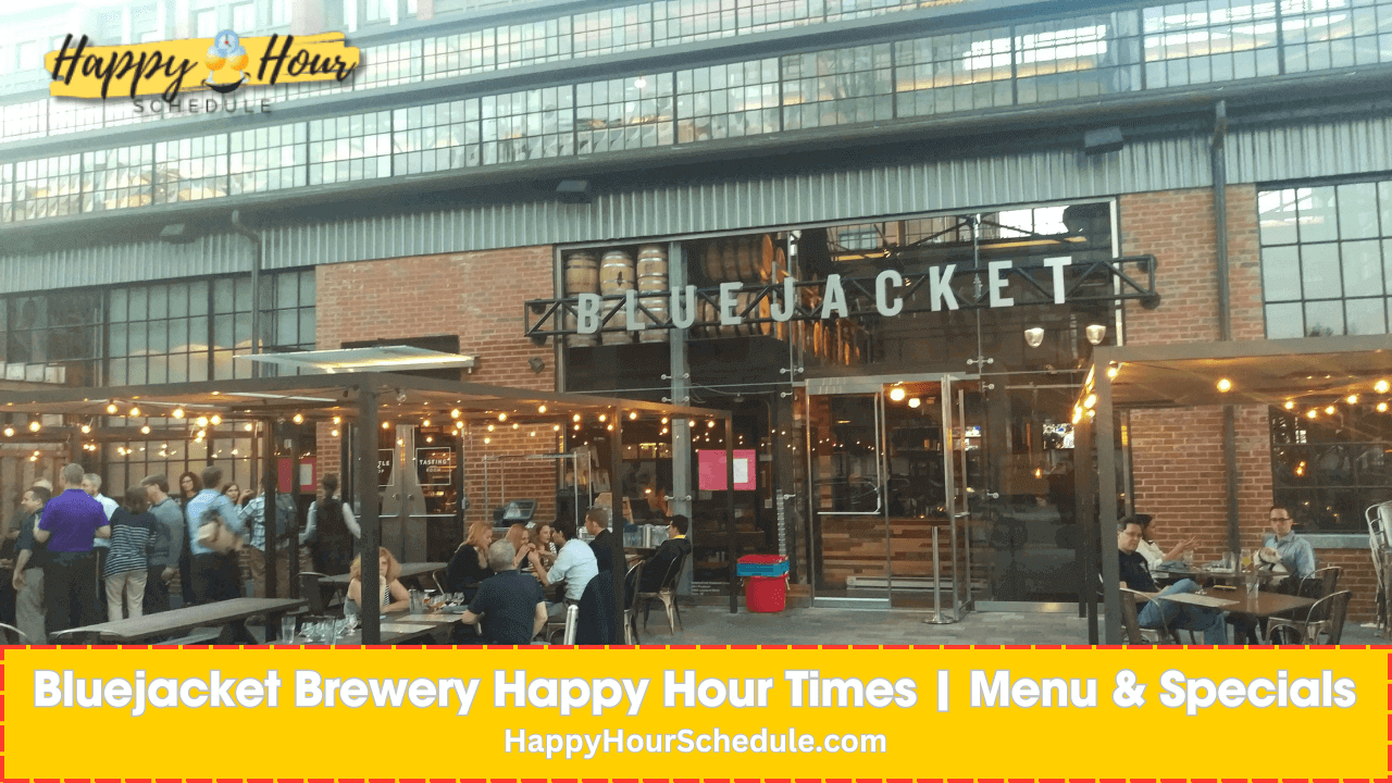 Bluejacket Brewery Happy Hour Times, menu specials, drink specials