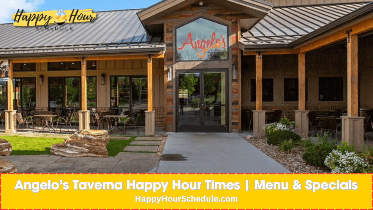 Angelo’s Taverna Happy Hour menu, drinks and specials